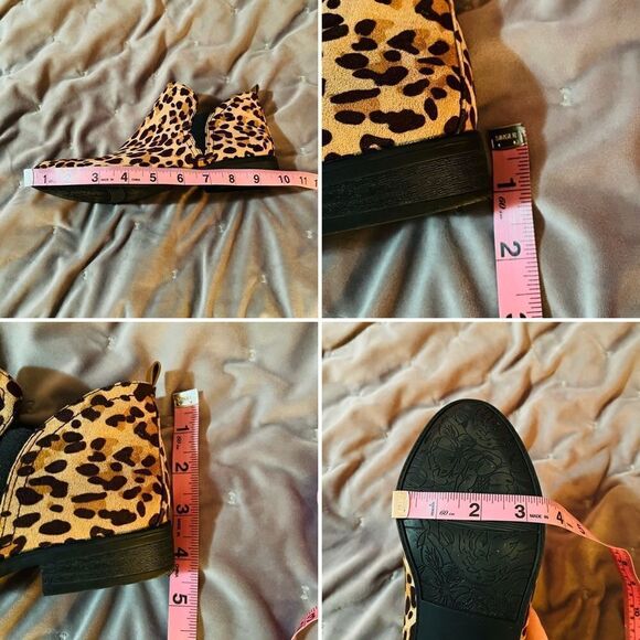 Dr. Scholl's Shoes Comfy Pull On Ankle Booties Leopard Black Tan 7.5 - Picture 10 of 11